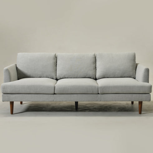 Gray Upholstered Sofa – Albert Sofa Couch | 3-Seater Sofa | Kinwell Furniture | Mid-Century Modern, Timeless Design