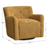 Vestie Chenille Swivel Barrel Chair - Camel Modern Swivel Chair | Swivel Accent Chairs | Kinwell Furniture | Swivel Armchairs
