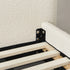 Harriet Boucle Platform Bed with Wood Legs
