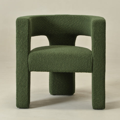 Herbert Modern Bouclé Armchair - Green Accent Chair | Decorative Accent Chairs | Kinwell Furniture | Modern Accent Chairs