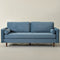 Tiziano Tufted 3-Seater Sofa – Blue Velvet Couch with Accent Pillows | Mid-Century Modern Sofa | Kinwell Furniture