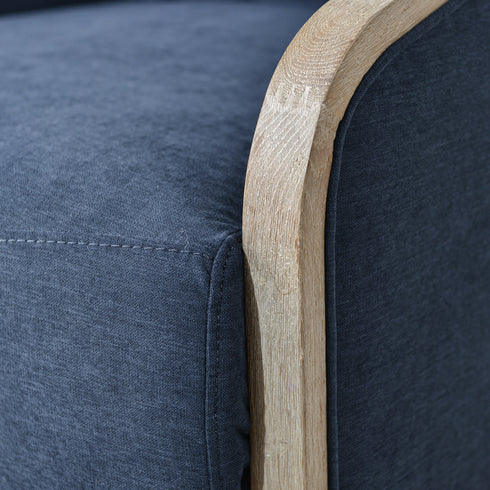 Barnett Swivel Barrel Chair - Navy Modern Swivel Chair | Swivel Accent Chairs | Kinwell Furniture | Swivel Armchairs