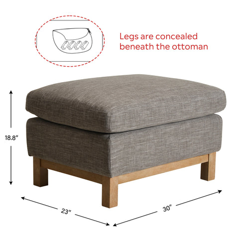 Albert Goose Down Feathers Ottoman