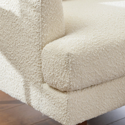 Upholstered Armchair – Cream Square Arm Accent Chair | Performance Fabric Armchair | Kinwell Furniture | Scandinavian, Timeless Design