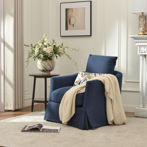 Eliza Slipcover Swivel Barrel Chair