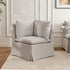 Nelly Performance Corner Banquette Chair - Light Gray Modern Corner Banquette Chair | Corner Banquette Seating | Kinwell Furniture | Modular Dining Banquette