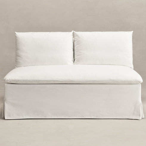 Nelly Performance Bench Banquette - White Modern Banquette Bench | Dining Benches & Banquettes | Kinwell Furniture | Upholstered Banquette Bench