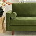 Tiziano Tufted 3-Seater Sofa – Green Velvet Couch with Accent Pillows | Mid-Century Modern Sofa | Kinwell Furniture