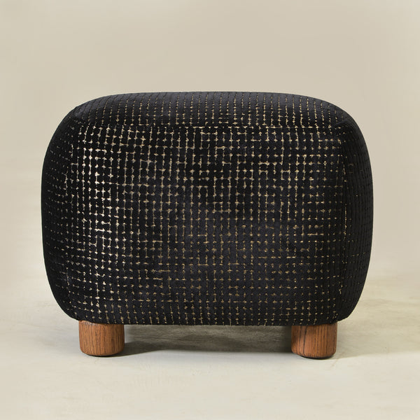 Kinwell Exclusive | Elmer Sculpted Jacquard Ottoman