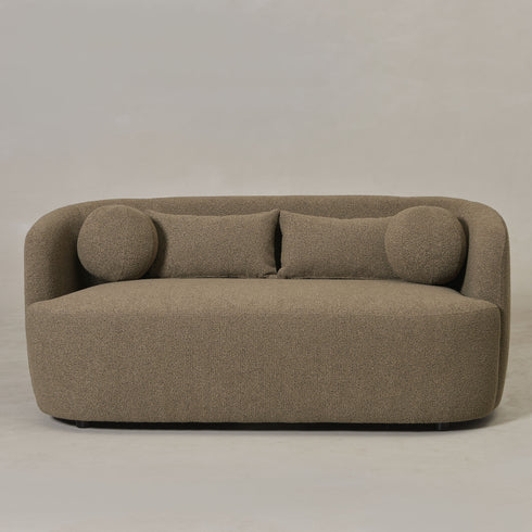 Ashlie Bouclé Loveseat |Teddy Brown Loveseat | Fabric Loveseat Couch | Kinwell Furniture | Modern Loveseats & Comfortable Loveseat Sofa Couches