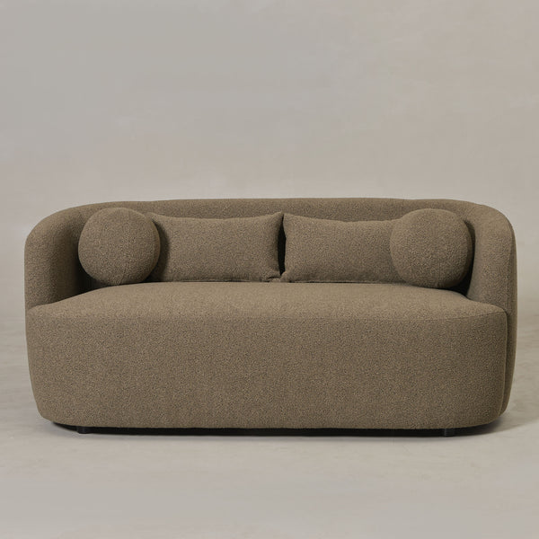 Ashlie Bouclé Loveseat |Teddy Brown Loveseat | Fabric Loveseat Couch | Kinwell Furniture | Modern Loveseats & Comfortable Loveseat Sofa Couches