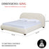 Harriet Boucle Platform Bed with Wood Legs