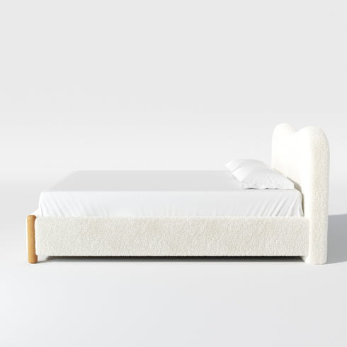 Dorothy Bed Frame with Headboard – White Modern Full Bed Frame | Platform Beds | Kinwell Furniture | Bedroom Bed Headboard