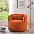 Ashlie Velvet Swivel Barrel Chair - Rust Modern Swivel Chair | Swivel Accent Chairs | Kinwell Furniture | Swivel Armchairs