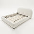 Harriet Bouclé Bed Frame with Headboard – Cream Upholstered Platform Bed | Queen Size | Kinwell Furniture