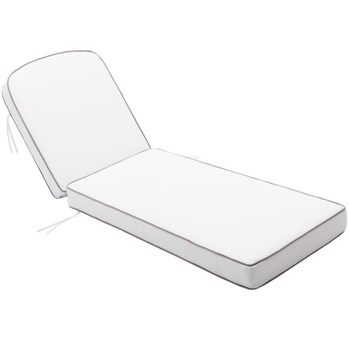 Ranu Extra Thick Outdoor Cushion Set – White Patio Chair Cushions | Outdoor Seat & Back Cushions | Weather-Resistant Outdoor Cushions | Kinwell Furniture