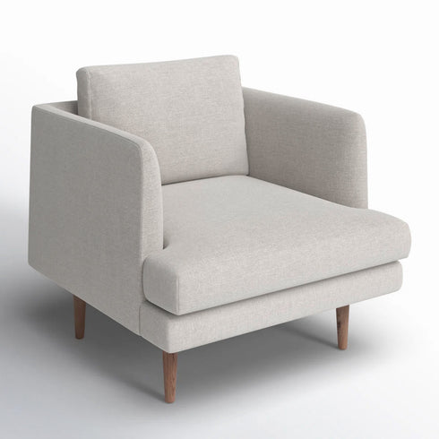 Upholstered Armchair – Gray Square Arm Accent Chair | Performance Fabric Armchair | Kinwell Furniture | Scandinavian, Timeless Design