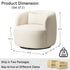 Ashlie Chenille Swivel Barrel Chair - Beige Modern Swivel Chair | Swivel Accent Chairs | Kinwell Furniture | Swivel Armchairs