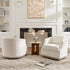 Minerva Swivel Barrel Chair - Beige Modern Swivel Chair | Swivel Accent Chairs | Kinwell Furniture | Swivel Armchairs