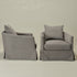 Eliza Slipcover Swivel Barrel Chair – Gray Swivel Armchair | Washable Slipcover Chair | Kinwell Furniture | Cozy Lounge Chair