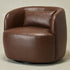 Ashlie Faux Leather Swivel Chair - Brown Modern Swivel Chair | Swivel Accent Chairs | Kinwell Furniture | Swivel Armchairs