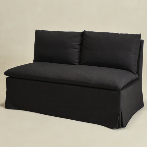 Nelly Performance Bench Banquette - Black Modern Banquette Bench | Dining Benches & Banquettes | Kinwell Furniture | Upholstered Banquette Bench