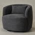 Ashlie Bouclé Swivel Barrel Chair - Comfortable Swivel Chair | Modern Swivel Chairs | Kinwell Furniture | Modern Swivel Chairs
