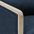 Claude Performance Linen Fabric Swivel Chair - Indigo Modern Swivel Chair | Swivel Accent Chairs | Kinwell Furniture | Swivel Armchairs