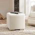 Bouclé Square Ottoman – White Modern Footstool | Small Upholstered Ottomans | Kinwell Furniture | Minimalist Cube Poufs