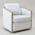 Claude Performance Linen Fabric Swivel Chair - Modern Swivel Chair | Swivel Accent Chairs | Kinwell Furniture | Swivel Armchairs