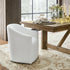 Rafa Performance Dining Chair with Casters - Covered Dining Chair | Dining Chairs with Arms | Kinwell Furniture | Performance Fabric Chairs