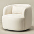Ashlie Chenille Swivel Barrel Chair - Beige Modern Swivel Chair | Swivel Accent Chairs | Kinwell Furniture | Swivel Armchairs