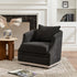 Minerva Swivel Barrel Chair - Black Modern Swivel Chair | Swivel Accent Chairs | Kinwell Furniture | Swivel Armchairs