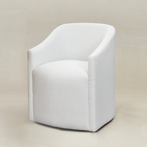 Rafa Performance Dining Chair with Casters �Comfortable Dining Armchair | Elegant Dining Chairs | Kinwell Furniture | Durable Performance Fabric