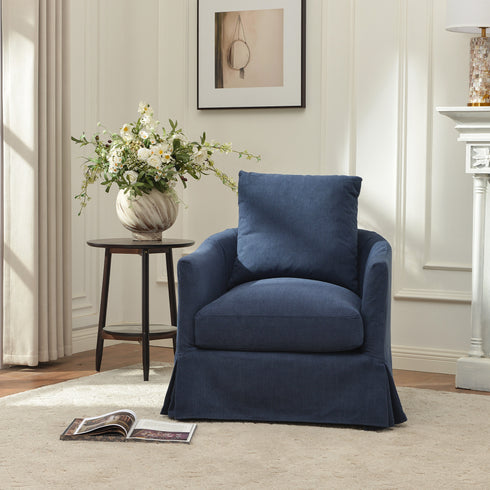 Eliza Slipcover Swivel Barrel Chair