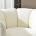 Wilton Bouclé Swivel Barrel Chair - White Petal Back Modern Swivel Chair | Swivel Accent Chairs | Kinwell Furniture | Swivel Armchairs