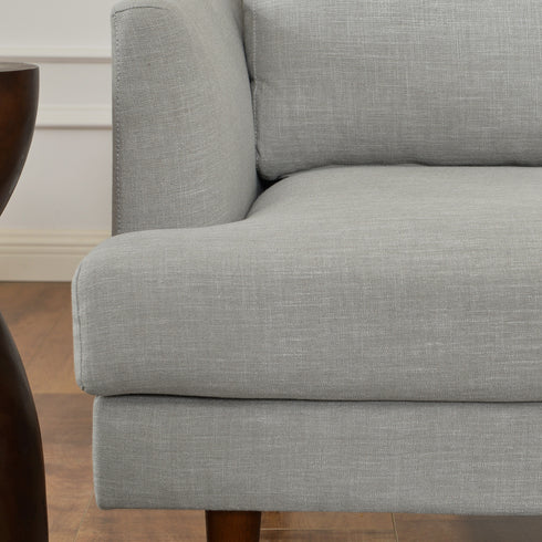 Gray Upholstered Loveseat – Albert Loveseat Sofa | 2-Seater Couch | Kinwell Furniture | Mid-Century Modern, Timeless Design