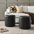 Elof Faux Leather Ottoman - Compact & Versatile Pouf | Living Room Footrest | Kinwell Furniture | Contemporary Ottomans