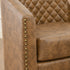 Logan Faux Leather Tufted Swivel Club Chair - Modern Swivel Chair | Swivel Accent Chairs | Kinwell Furniture | Swivel Armchairs