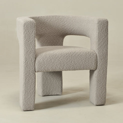 Herbert Modern Bouclé Armchair - Oatmeal Accent Chair | Decorative Accent Chairs | Kinwell Furniture | Modern Accent Chairs
