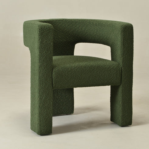 Herbert Modern Bouclé Armchair - Green Accent Chair | Decorative Accent Chairs | Kinwell Furniture | Modern Accent Chairs