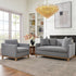 Albert Goose Down Feathers Armchair – Cream Square Arm Accent Chair | Plush Feather-Filled Chair | Kinwell Furniture | Cloud-Soft, Timeless Design