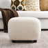 Elmer Linen Ottoman - Ivory Fabric Ottoman | Decorative Ottoman | Kinwell Furniture | Modern Ottoman Furniture