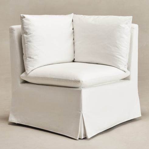 Nelly Performance Corner Banquette Chair - White Modern Corner Banquette Chair | Corner Banquette Seating | Kinwell Furniture | Modular Dining BanquetteBench