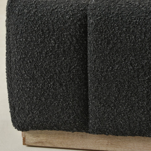 Agnes Bouclé Bed Frame with Headboard-White Modern Bed Frame | Platform Beds | Kinwell Furniture | Bedroom Bed Headboard