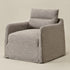 Clara Linen Slipcover Swivel Chair