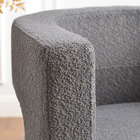 Herbert Modern Bouclé Armchair - Gray Accent Chair | Decorative Accent Chairs | Kinwell Furniture | Modern Accent Chairs