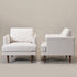 Upholstered Armchair – Ivory Square Arm Accent Chair | Performance Fabric Armchair | Kinwell Furniture | Scandinavian, Timeless Design