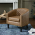 Logan Faux Leather Tufted Club Chair - Coffee Accent Chair | Decorative Accent Chairs | Kinwell Furniture | Modern Accent Chairs