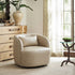 Ashlie Faux Leather Swivel Chair - Khaki Swivel Armchair | Faux Leather Accent Chairs | Kinwell Furniture | Modern Swivel Chairs